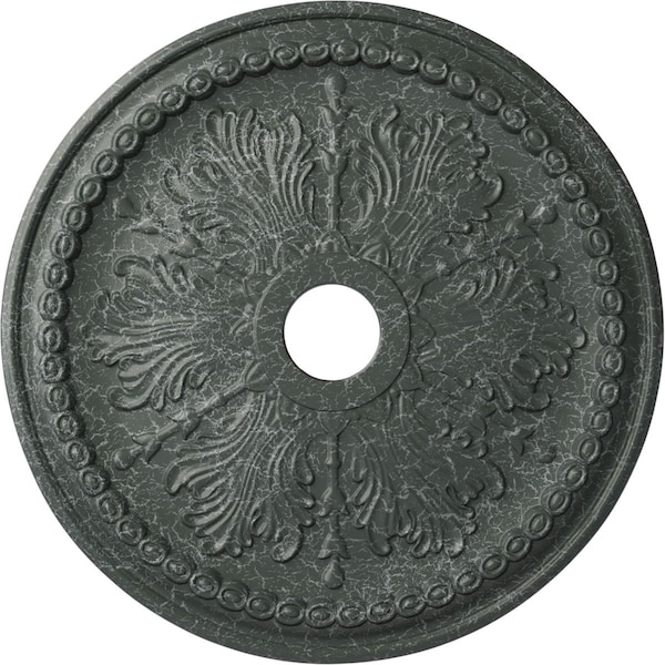 Ekena Millwork Winsor Ceiling Medallion (Canopies up to 4"), 27 1/2"OD x 4"ID x 1 1/2"P, Athenian Green Crackle CM27WIAGC - main